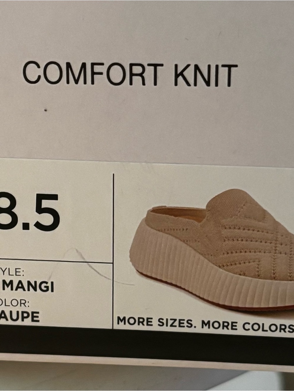 SZ 8.5 NWT Sonoma Slip-On Comfort Knot Platform SIMANGI Mules in Beige and White - Picture 4 of 8